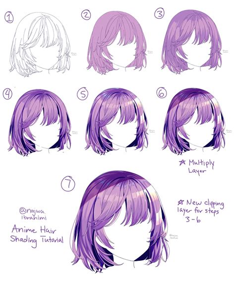 How to paint and shade hair